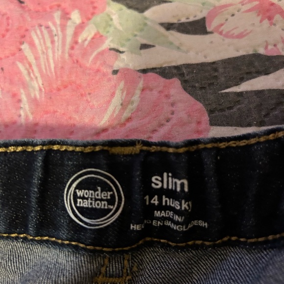 Wonder nation kids Jean pants size 14 slim husky ( used ) but in great condition - Picture 2 of 6